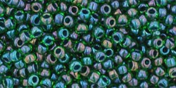 TR-11-249 TOHO - Round 11/0 : Inside Color Peridot/Emerald Lined 37010