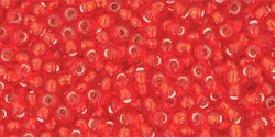 TR-11-25 TOHO - Round 11/0 : Silver Lined Lt Siam Ruby 37012