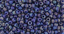 TR-11-2637F TOHO - Round 11/0 : Semi Glazed Rainbow Navy Blue 37030