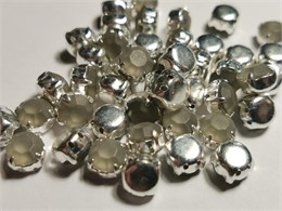 Шатон хрустальный с матовым покрытием ss39 (8,15-8,40 мм) Black Diamond DF (matt) цвет оправы серебро 37483