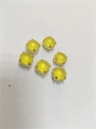 Шатон хрустальный с матовым покрытием ss39 (8,15-8,40 мм) Citrine DF (matt) цвет оправы золото 37490