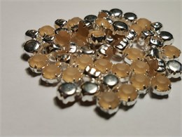 Шатон хрустальный с матовым покрытием ss39 (8,15-8,40 мм) Light Colorado Topaz DF (matt) цвет оправы серебро 37502