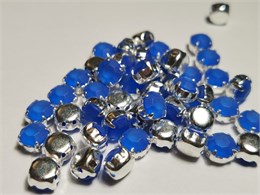 Шатон хрустальный с матовым покрытием ss39 (8,15-8,40 мм) Sapphire DF (matt) цвет оправы серебро 37517