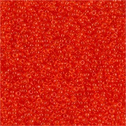 Бисер Miyuki Round (круглый) 15/0 139 - Transparent Tangerine, 10 гр (Япония) 37981