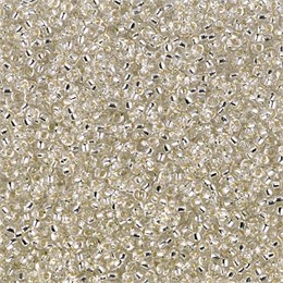 Бисер Miyuki Round (круглый) 15/0 0001 - Crystal Silver Lined, 10 гр (Япония) 37988