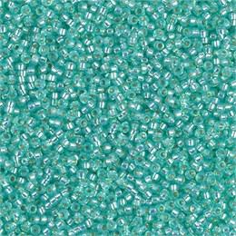 Бисер Miyuki Round (круглый) 15/0 571 - Dyed Sea Green S/L Alabaster, 10 гр (Япония) 37996