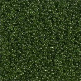 Бисер Miyuki Round (круглый) 15/0 158 - Transparent Olive, 10 гр (Япония) 38000