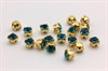 Шатоны Preciosa Blue Zircon /оправа - цвет золото / Optima ss12/3,0-3,2 мм 10 шт (Чехия) - фото 23296