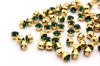 Шатоны Preciosa Emerald /оправа - цвет золото / Optima ss19/4,4-4,6 мм 20 шт (Чехия) - фото 24202