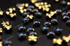 Полужемчужины пришивные Preciosa Blue / оправа - цвет золото / Maxima 5 мм 10 шт (Чехия) - фото 25089