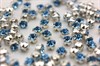 Шатоны пришивные Preciosa Maxima Aquamarine /оригинальная оправа - цвет silver ss12/3,0-3,2 мм 10 шт (Чехия) ss12-24 - фото 25121