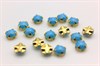 Полужемчужины пришивные Preciosa AQUA BLUE / оправа - цвет золото / Maxima 4 мм 15 шт (Чехия) - фото 25187
