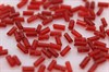 Стеклярус 45 темно-красный прозрачный 4-5 мм, 5 гр Чехия - фото 25619