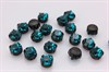 Шатон Preciosa Blue Zircon 1 шт/ Maxima ss34 / 7,05-7,25 мм/черная оправа (Чехия) - фото 27640