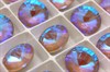 Риволи Aurora Crystal Ochre Delite /  14 мм 1 шт  (стекло K9) - фото 27702
