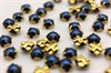 Полужемчужины пришивные Preciosa BLUE / оправа - цвет золото / Maxima 4 мм 15 шт (Чехия) - фото 30329