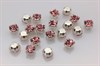 Шатоны пришивные Preciosa Maxima Light Rose / оригинальная оправа - цвет silver ss16/3,8-4,0 мм 10 шт (Чехия) - фото 30459