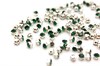 Шатоны Preciosa Emerald /оправа - цвет серебро / Optima ss12/3,0-3,2 мм 20 шт (Чехия) SS12-03 - фото 30835
