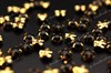Полужемчужины пришивные Preciosa MAGIC BLACK / оправа - цвет золото /  4 мм 15 шт (Чехия) - фото 31662