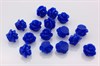 Бусина, бутон розы, размер 9x7 мм,  цвет синий,  1 шт (смола) - фото 34331
