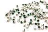 Шатоны Preciosa хрустальные ss12 (3,0-3,2 мм) цвет оправы серебро 10 шт Emerald - фото 35783