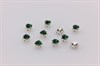Шатоны Preciosa хрустальные ss12 (3,0-3,2 мм) цвет оправы серебро 10 шт Emerald - фото 35871