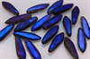 Уценка! Бусины Glass Daggers  00030 - Crystal / 22283 - Etched Azuro Full 5x16 мм  12 шт (Чехия) M-42-уценка - фото 37519
