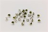 Шатоны стеклянные пришивные Olivine, оправа - цвет серебро ss12/3,0-3,2 мм 10 шт - фото 37591