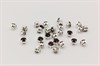 Шатоны стеклянные пришивные Rubin, оправа - цвет серебро ss12/3,0-3,2 мм 10 шт - фото 37592