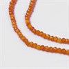 Цирконы круглые граненые, 2 мм,  цвет  оранжевый , 1 нить  ~  178~186 шт.  (Китай) - фото 37788