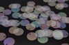 Пайетки плоские со смещенным центром 10 мм, цвет 101 прозрачные радужные, 3 гр (Италия) - фото 38920