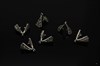 Держатель для кулонов с фианитами, 5.2*10.5 мм, отверстие: 2 мм, родиевое устойчивое покрытие, основа латунь, 1 шт (Ю.Корея) - фото 39189