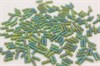 Стеклярус витой Matsuno 6 мм, 25FABSP зеленый ирис матовый 5 гр. (Япония) - фото 40666