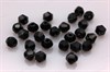 Биконусы стеклянные,  4x4 мм,   отверстие: 1 мм, цвет черный,  40 шт (Китай) - фото 40896