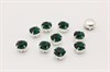 Шатоны Preciosa Maxima, Emerald, оригинальная оправа - цвет серебро, ss34 / 7,05-7,25 мм 1 шт (Чехия) - фото 40925