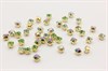 МИКС Шатонов пришивных Preciosa Maxima ss16 (3,8 -4,0 мм) в золотистой оправе Chrysolite, Peridote, Crystal Peacock Green, Lt Amethyst AB 12 шт (Чехия) - фото 41013