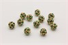 Шар с кристаллами Preciosa Emerald, цвет основы золотистый, 8 мм 1 шт - фото 41181