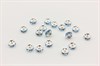 Рондель с кристаллами Preciosa Aquamarine, цвет основы серебристый, 5 мм 1 шт - фото 41222