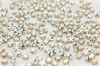 Шатоны пришивные Preciosa Rose Maxima ss16 (3,8-4,0 мм) Crystal Honey, оправа крестовая плоская - цвет серебристый, 10 шт (Чехия) PR-1270 - фото 43799