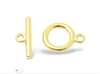 Замок- тоггл 12 мм, GoldPlating 24kt, 1 шт (Чехия) 35556 - фото 49864