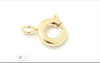 Кольцо-карабин с петлей 6 мм, GoldPlating 24kt, 1 шт (Чехия) 35560 - фото 49868
