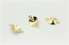 Коннектор, соединительный элемент для вклейки риволи 1122 12 мм, GoldPlating 24kt, 1 шт, (Чехия) 34822 - фото 50474