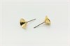 Швензы-пуссеты для вклейки шатонов 1088 ss39, GoldPlating 24kt, пара (Чехия) 34831 - фото 50482