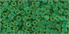 TR-11-242F TOHO - Round 11/0 : Inside Color Frosted Jonquil/Emerald Lined 37006 - фото 52125