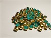 Шатон хрустальный с матовым покрытием ss39 (8,15-8,40 мм) Blue Zircon DF (matt) цвет оправы золото 37484 - фото 52685