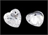 Подвеска сердце из кубического циркония 8x8x4.5 мм, отверстие: 1 мм, прозрачное, 1 шт СП 37683 - фото 52925